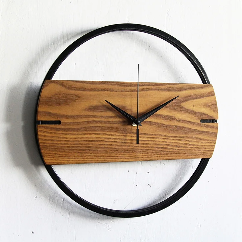 
Modern Solid Wood Round Circular Environmental Protection Decoration Wall Clock 