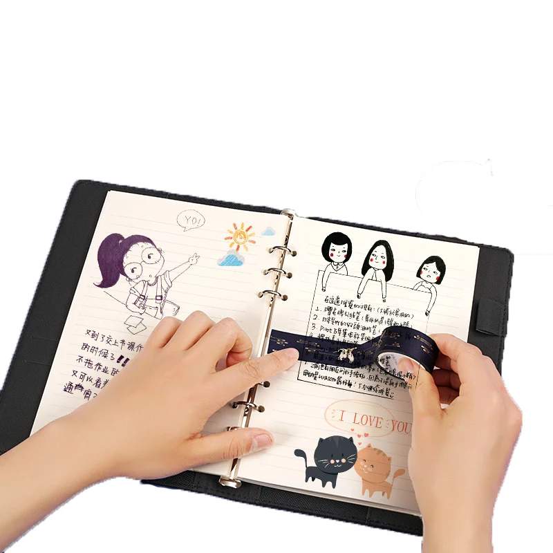 Notebook Thickened Pu Soft Skin Creative Loose Page Handbook Simple Literature And Art College Students Horizontal Line Book