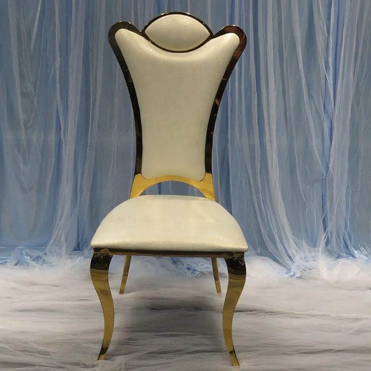 Wholesale electroplating heart-shaped high backrest chair