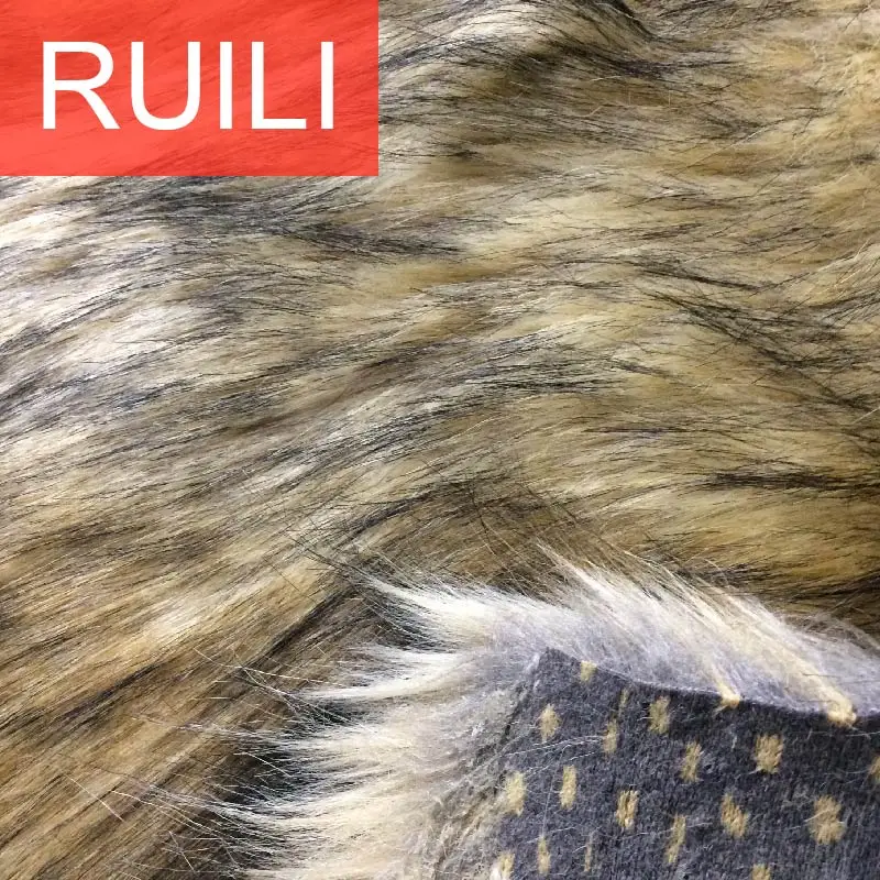 Customized long pile artificial imitation faux fur fabric for collar