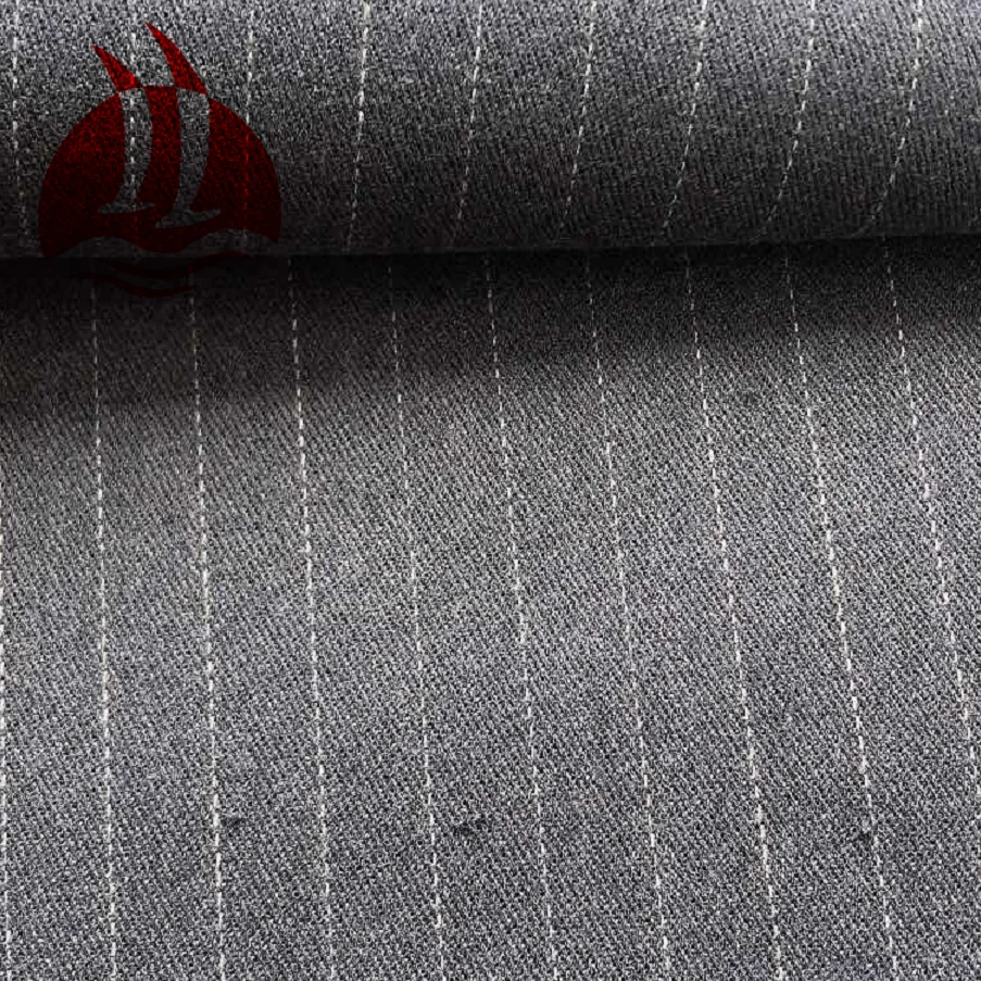 
Ploy Cotton Viscose Spx Stretch Stripe Twill Fabric for Suit Home Textile 