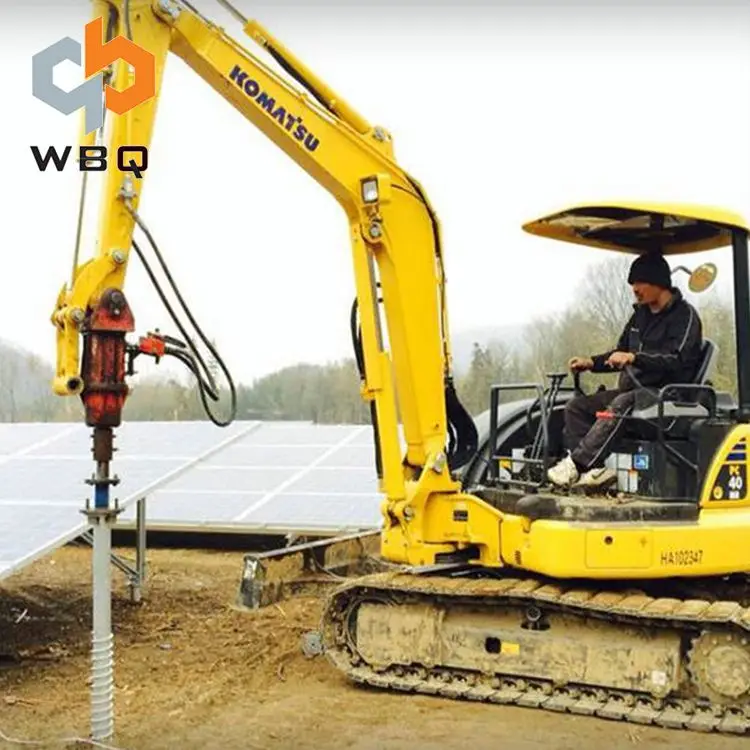 Electric T Post Solar Pile Driver Drilling Rig