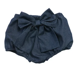 Toddler Girls Clothing 2019 Wholesale Children Clothes Infant Baby Bowknot Bloomers Girls Denim Shorts