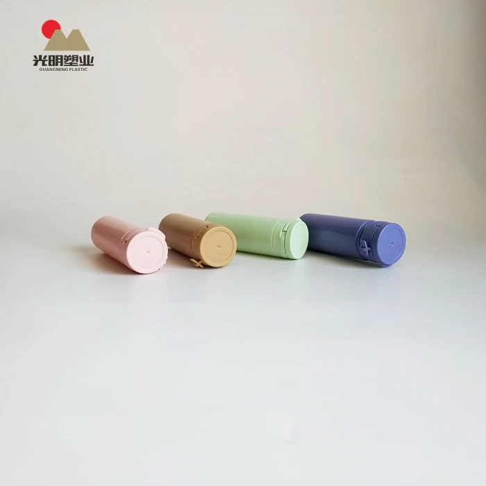 50ml round HDPE plastic candy container  chewing gum bottle vitamin bottles with ring-pull cap