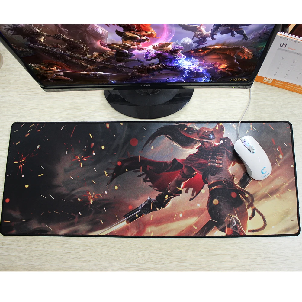 Hot selling customized gaming mouse pad /OEM factory custom  printing League of Legends rubber mouse pad