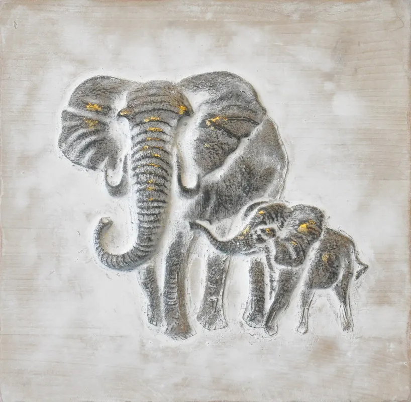 Chinese Popular Handpainted Animal Artwork 3D Oil Painting On Canvas