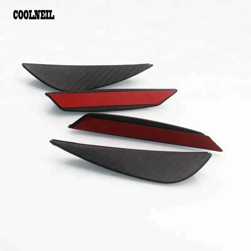 Car Accessories Universal  Front  Bumper Lip Splitter Fins   Body Spoiler Kit