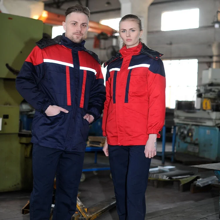 Wholesale breathable polyester cotton overalls work shirt work jacket winter outdoor work clothes