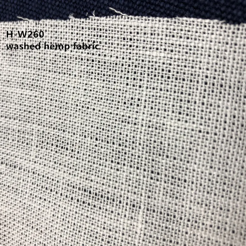 
Washed 100% Hemp Fabric For Garment And Shirt , Natural 260gsm Hemp Fabric In Stock 