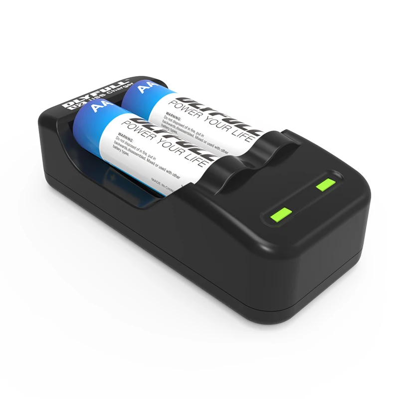 Hot-selling Ni-MH/CD AA battery two-slot USB charger with two LED indicators