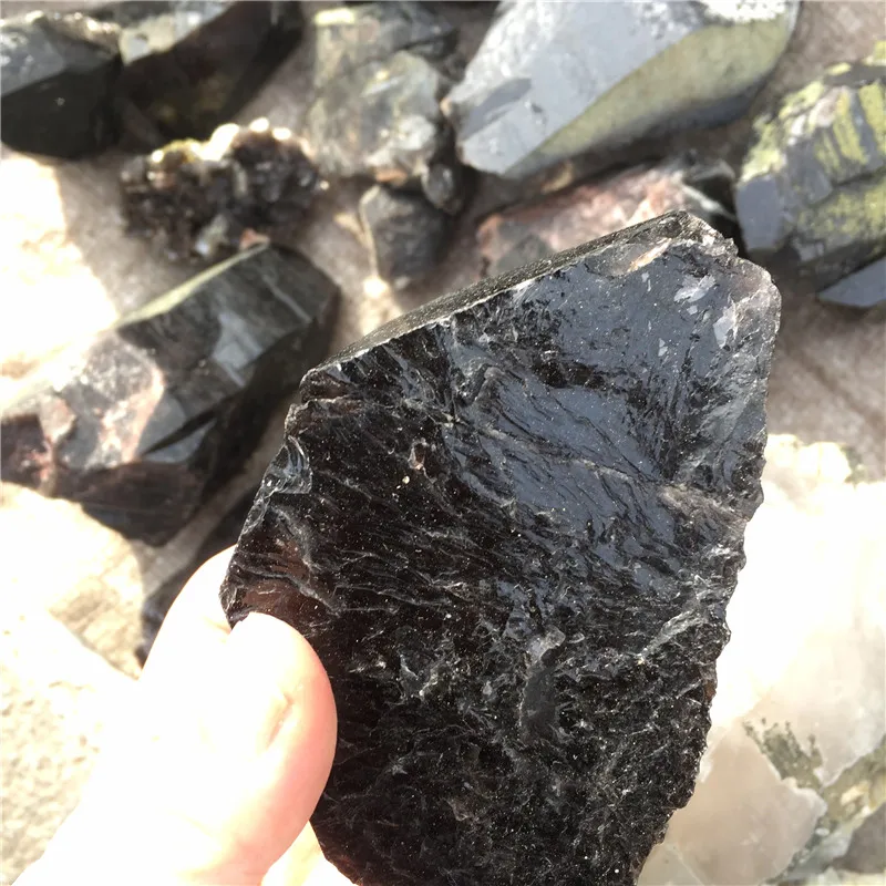 
Natural rough crystal stone raw obsidian stone specimen mineral for sale 