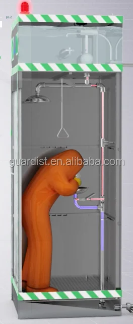 Safety eye wash shower station