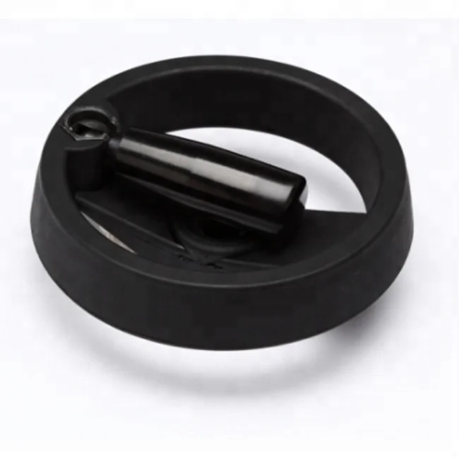 OEM manufacturing CNC Machine Spoked Handwheel  With revolving Plastic Handle