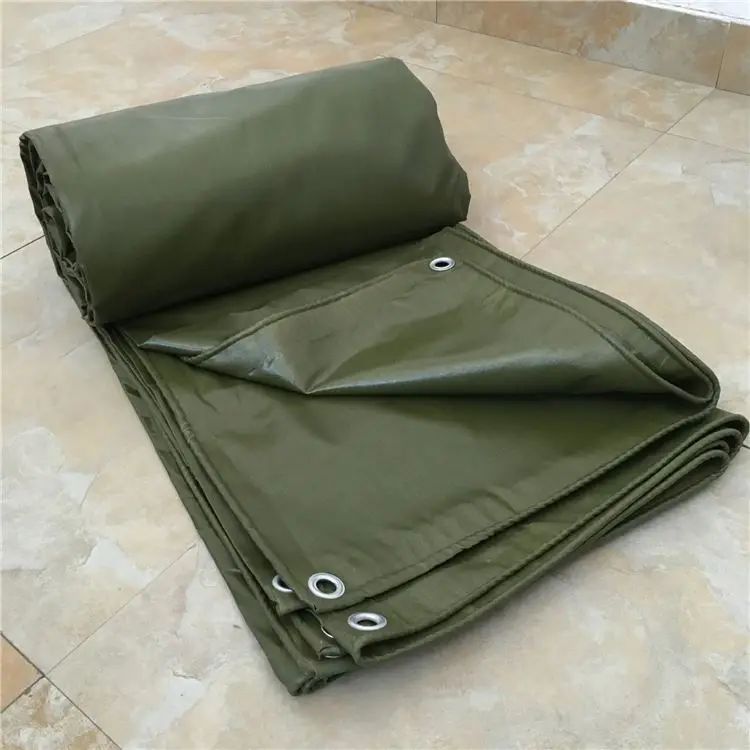 High Quality Green Organic Silicon Hurricane Tarps Canvas