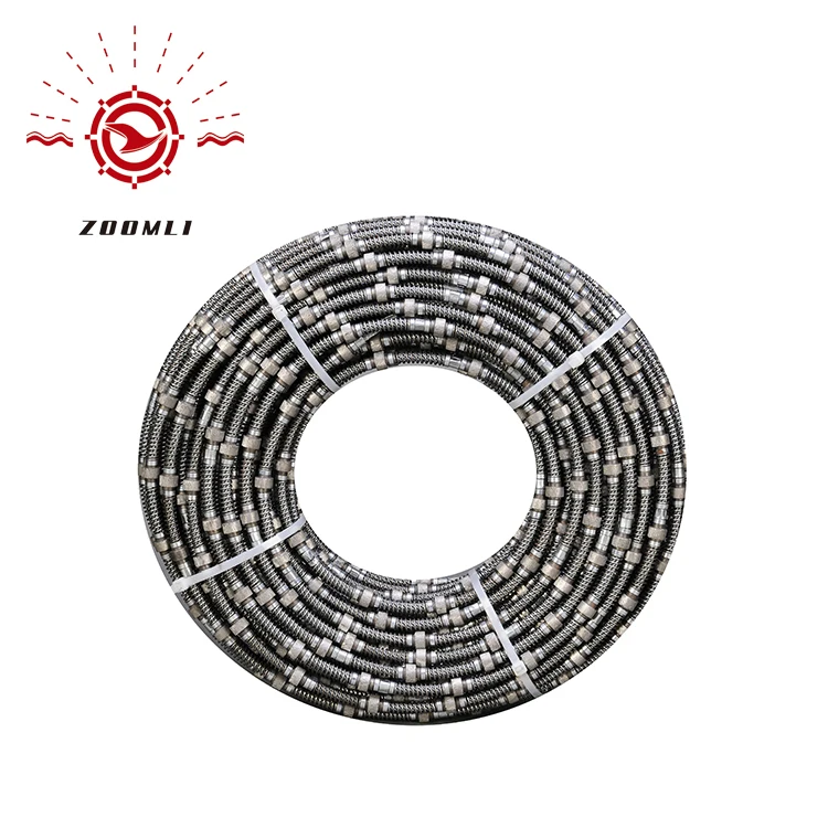 China 8.4Mm Diamond Rubber Wire Saw Cutting Soft Marble Slabs