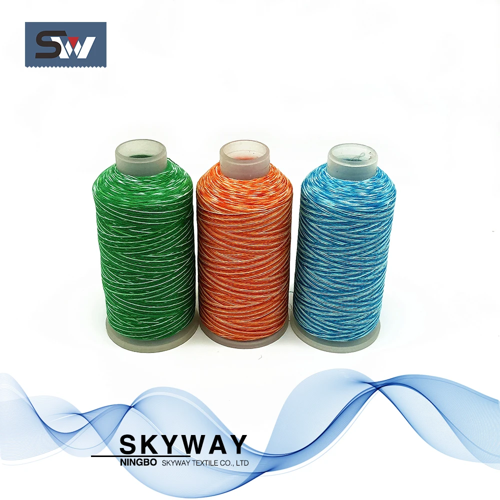 Cotton embroidery thread space dyed yarn for embroidery machine