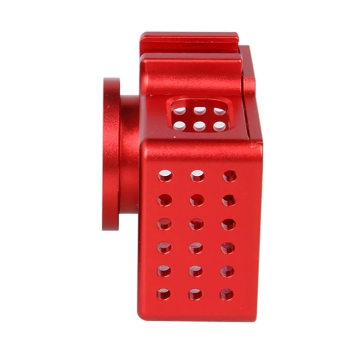 
custom cnc parts red anodized aluminum camera enclosure 