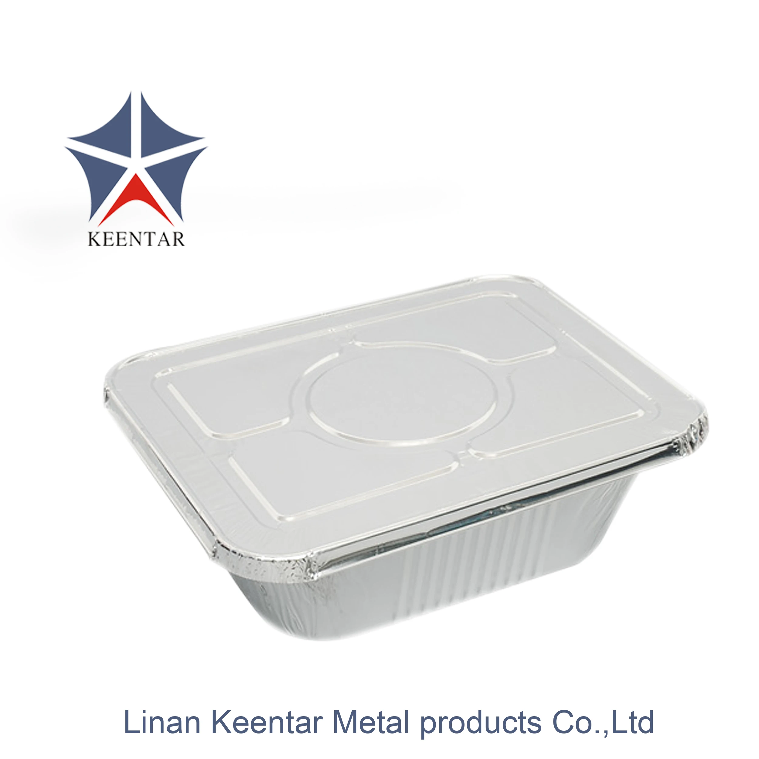 Одноразовый Ланч-бокс из алюминиевой фольги на вынос, алюминиевая пищевая тарелка с крышкой