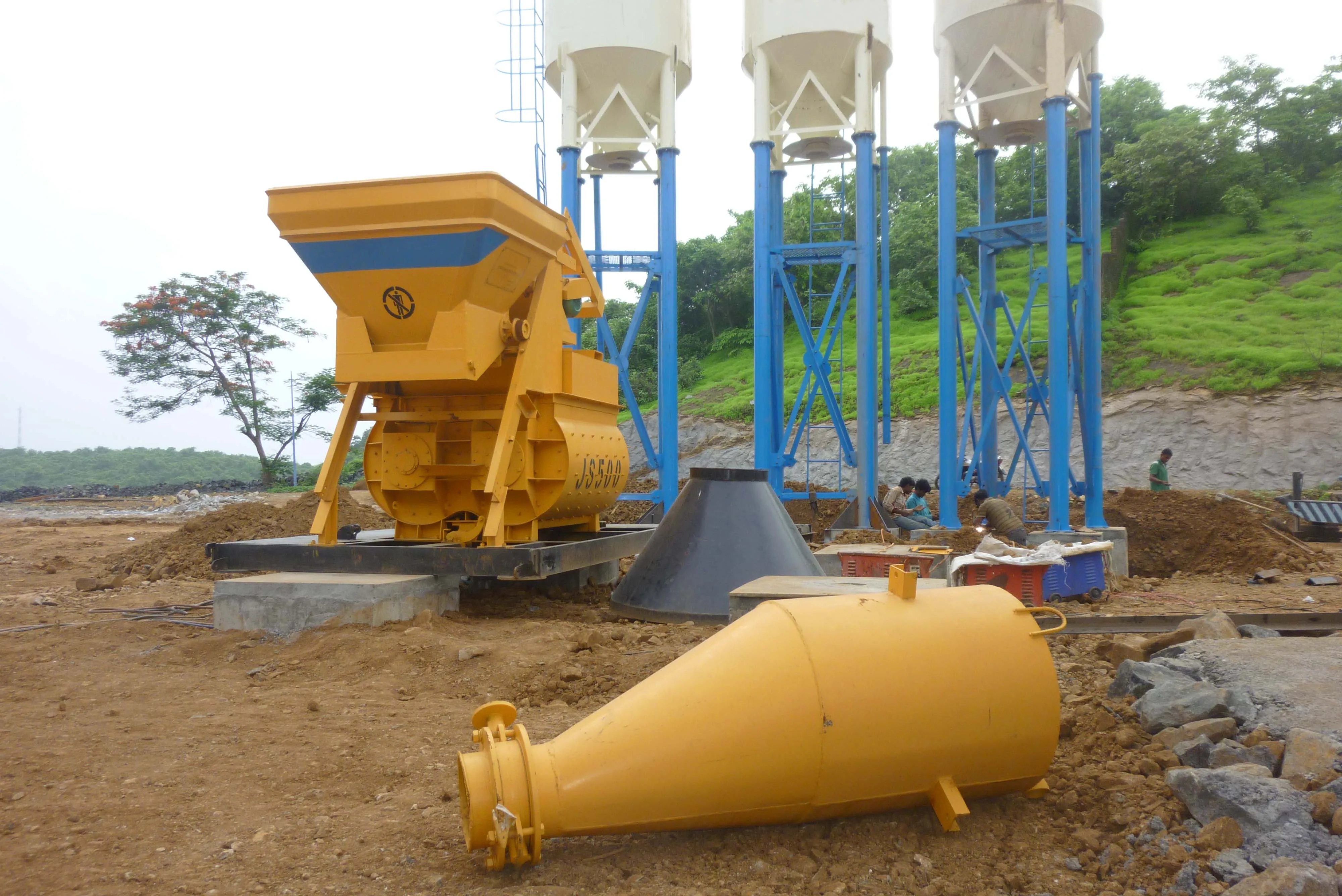 
Hot selling ready mix concrete batching plant HZS25 for china 