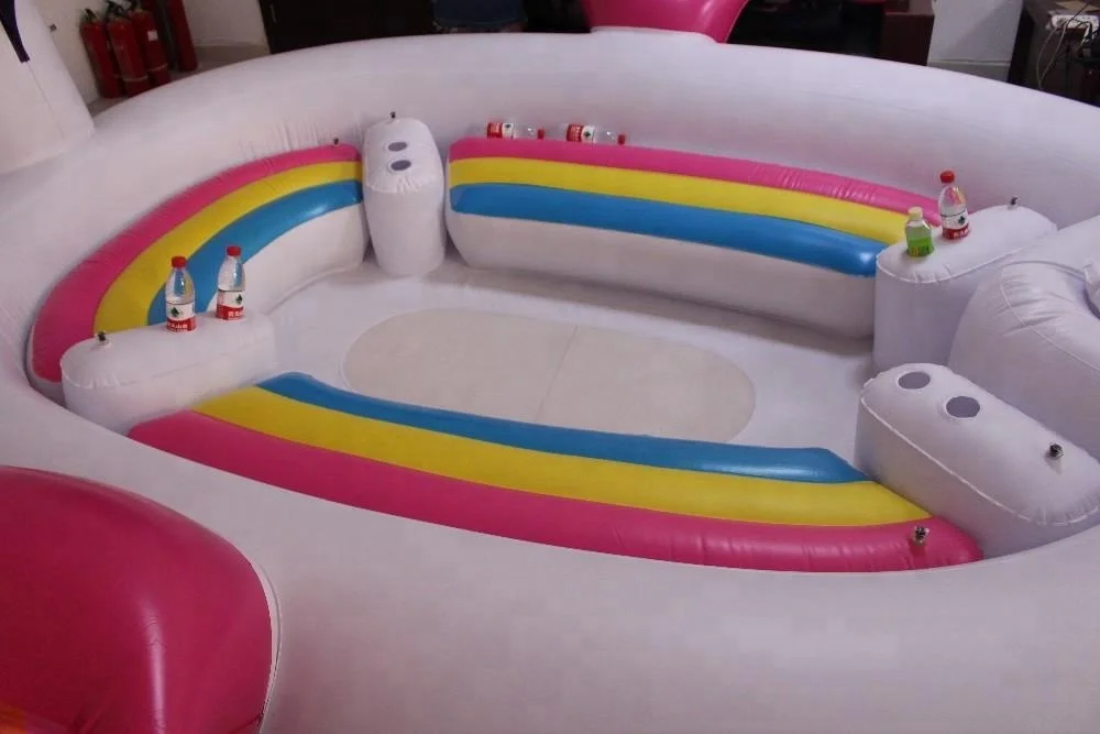 big unicorno Party Island 6 Person FLOAT matelas flottant piscine