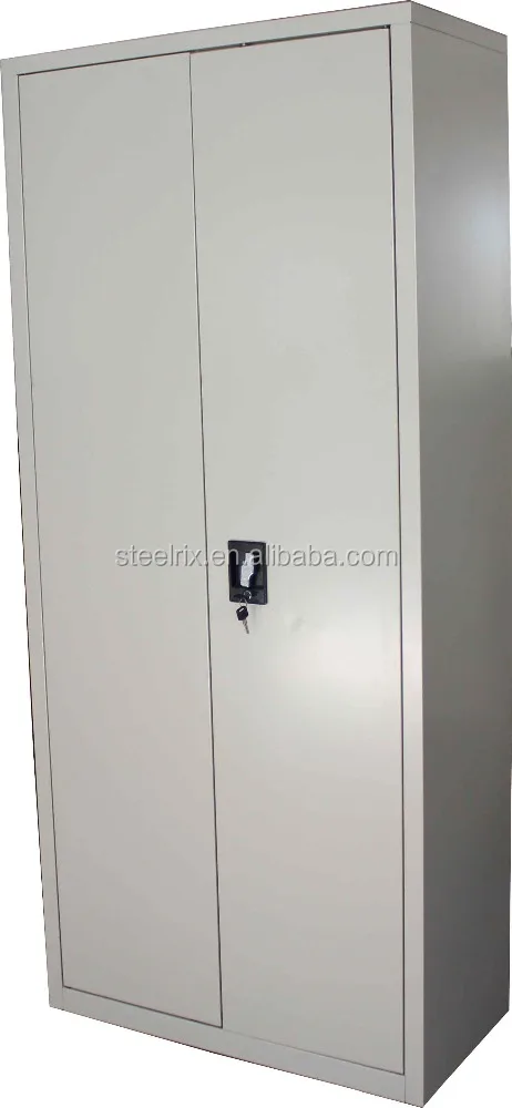 Fixed 4 adjustable shelves metal filing cabinet 2 door storage cabinet made in China
