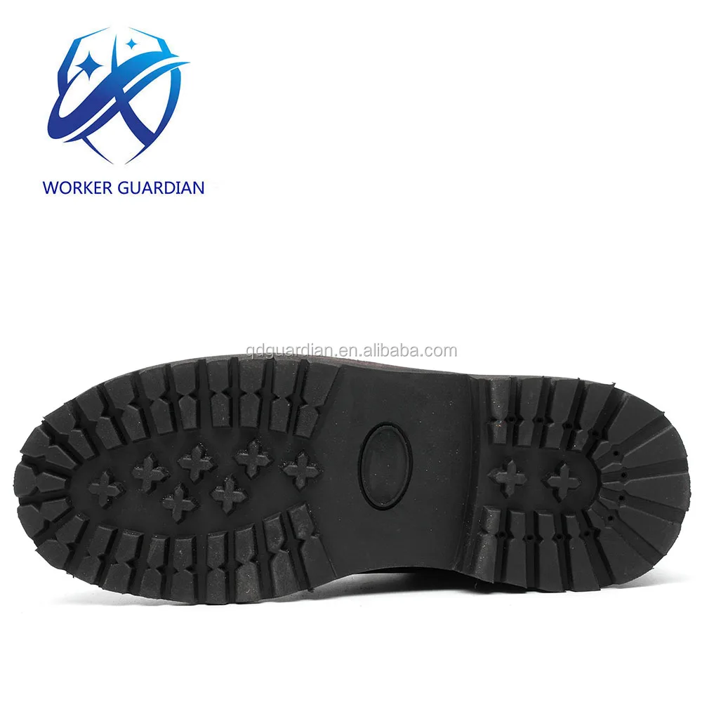 China Factory Wholesale Good Goodyear Welted Rubber Outsole Safety Shoes Safety Boots With Genuine Leather