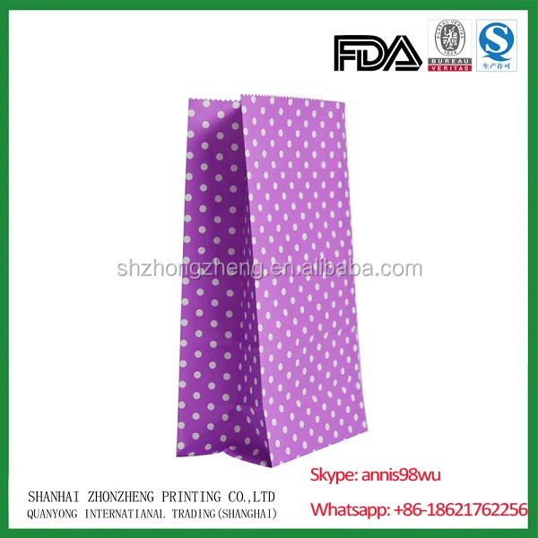 Factory price food grade flour paper bags Recyclable food packaging paper bags accept custom