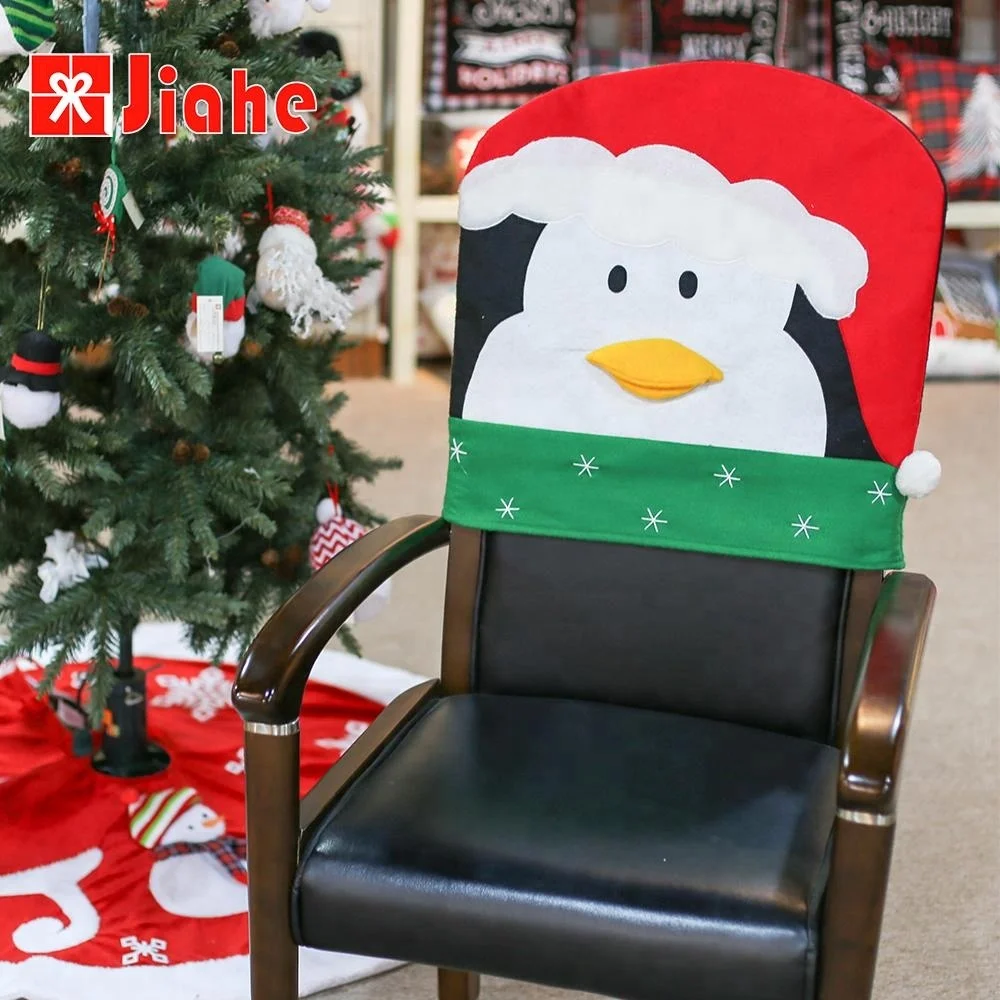 
Wholesale christmas table decor santa chair sash covers 