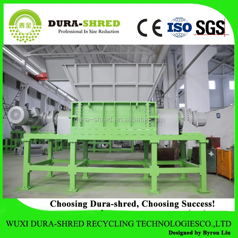 Double shaft shredder Best !!!Dura-shred American Standard recycled tires rubber powder price
