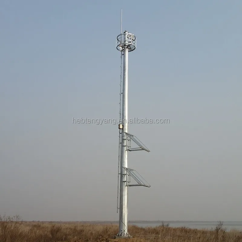 25m 30m 40m meter Lowes Antenna 5G 4G Steel Mast Pole Monopole TV Radio Telecom Lattice Self Supporting MW Tower