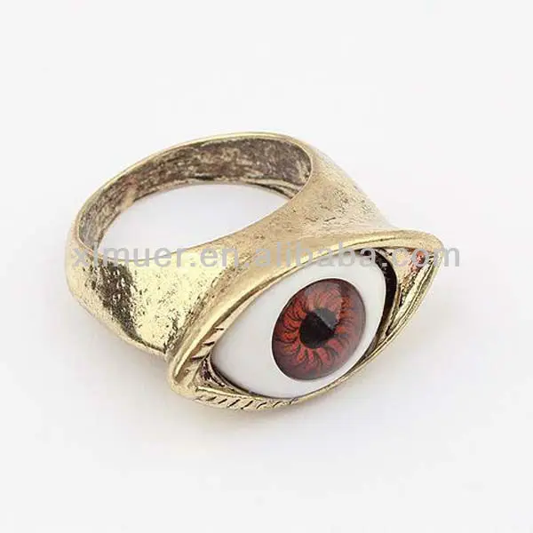 Latest gold evil eye ring,One eyeball rings