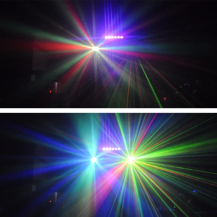4-in-1 Par Can + UV Bar +Derby +Laser Complete Effect Light System Portable DJ Lighting Package