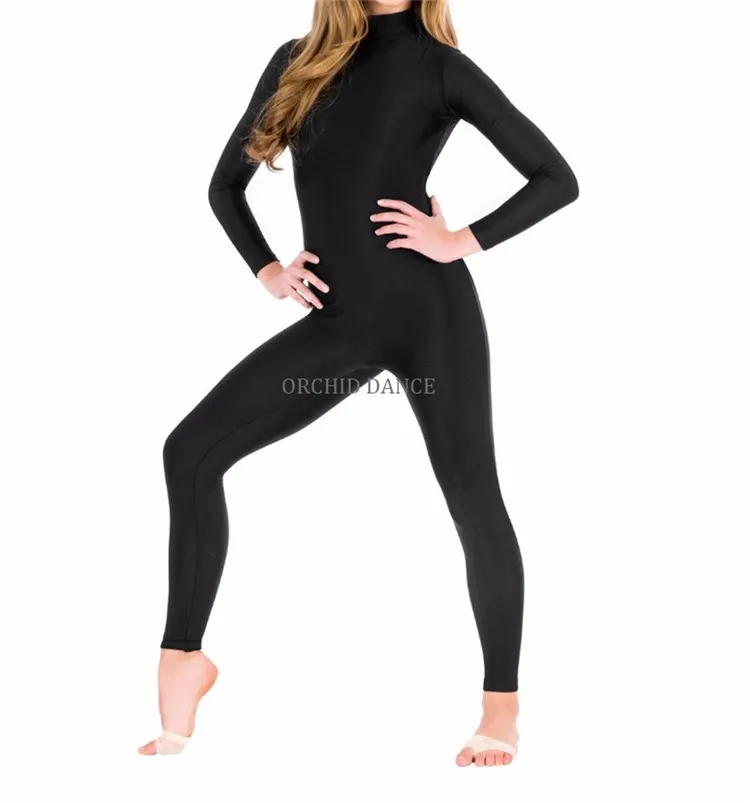 Горячая Распродажа, высокая горловина, Низкая минимальная партия, блестящая лайкра для женщин и девушек, с длинным рукавом, красная женская унитард