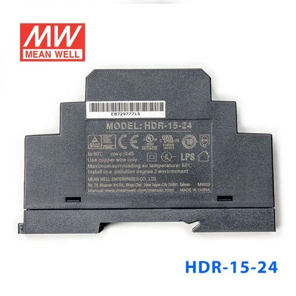 HDR-15 15W 5V/12V/24V48V DIN RAIL AC-DC MEAN WELL импульсный источник питания