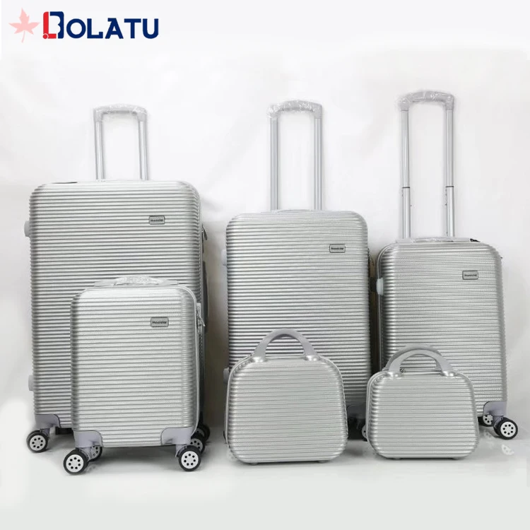 Custom Private Label Low Price Cheap 6-PCS-SET ABS  Luggage Set suitcase carry on size trolley luggage for Travel