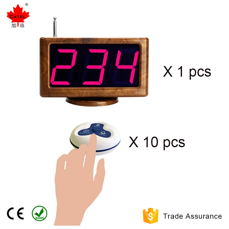 Катель CTT23 Водонепроницаемый 3 цвета беспроводной системы вызова/гостиничные и ресторанные официант зуммер в продаже