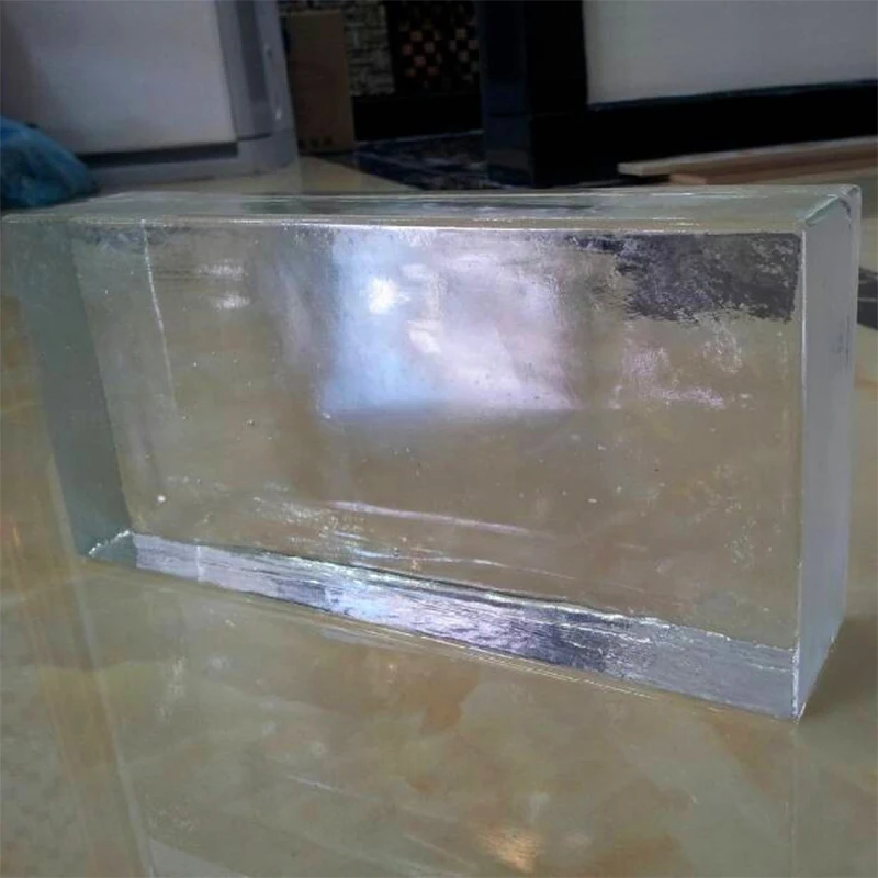 Cuboid transparent glass crystal brick for architecture entertainment Venues