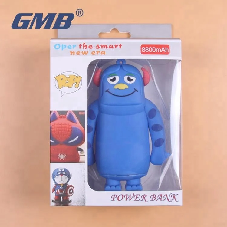 
8800mAh Soft rubber cell Phone portable mobile charger cute cartoon battery charger 