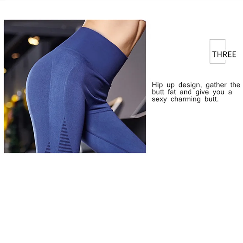 AMESIN Top Quality Lycra Nylon Gym Clothing Women Seamless Gym Leggings