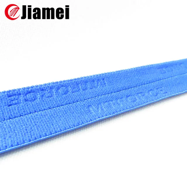 polyester nylon customized webbing logo knitted elastic tape