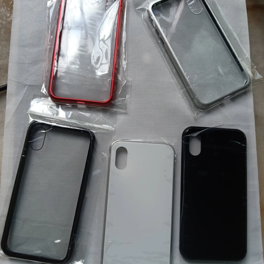 50pcs/lot Magneto ipX metal frame mobile phone shell ip 8/7plus tempered glass shell vibrato shell  free shipping