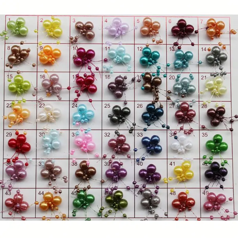 Цвета 3 и 8 мм 60 м/рулон свадебные волосы/цветочный стол DIY Декор жемчужные бусины гирлянда