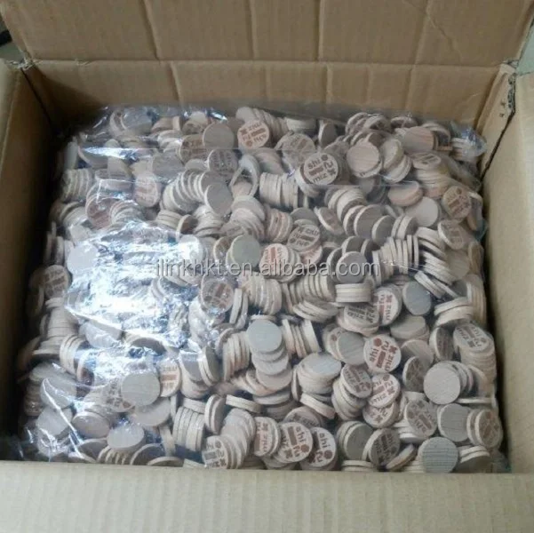 Custom logo Wooden coin