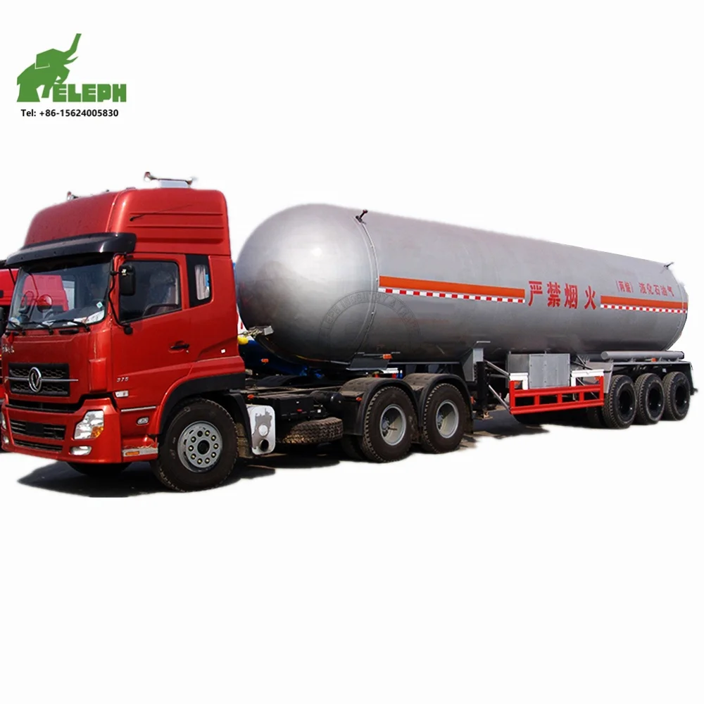 Size Optional Propane Butane Transport Truck Semi Tank Trailer LPG  Gas Tank for Zimbabwe