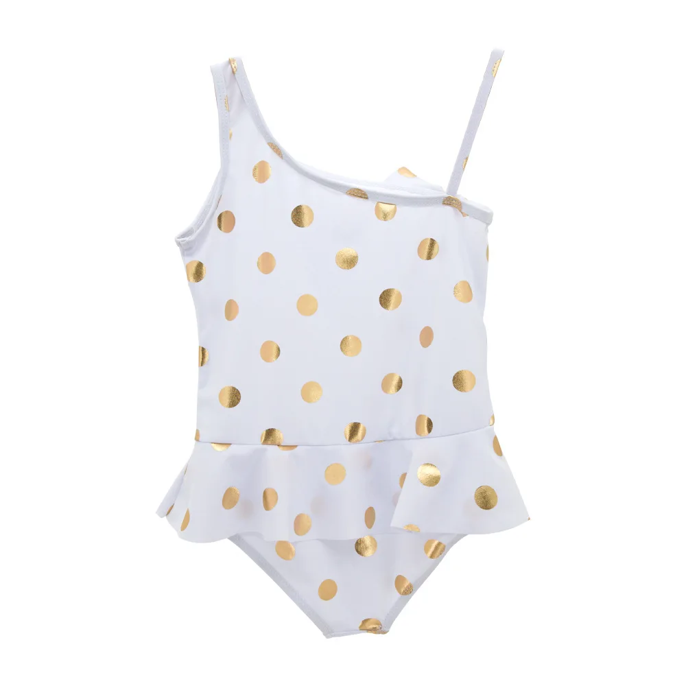 Factory Wholesale Fashion Children White Color Swimwear Bikini Very Young Models Girls Bathing Swearsuit For Princess Kids