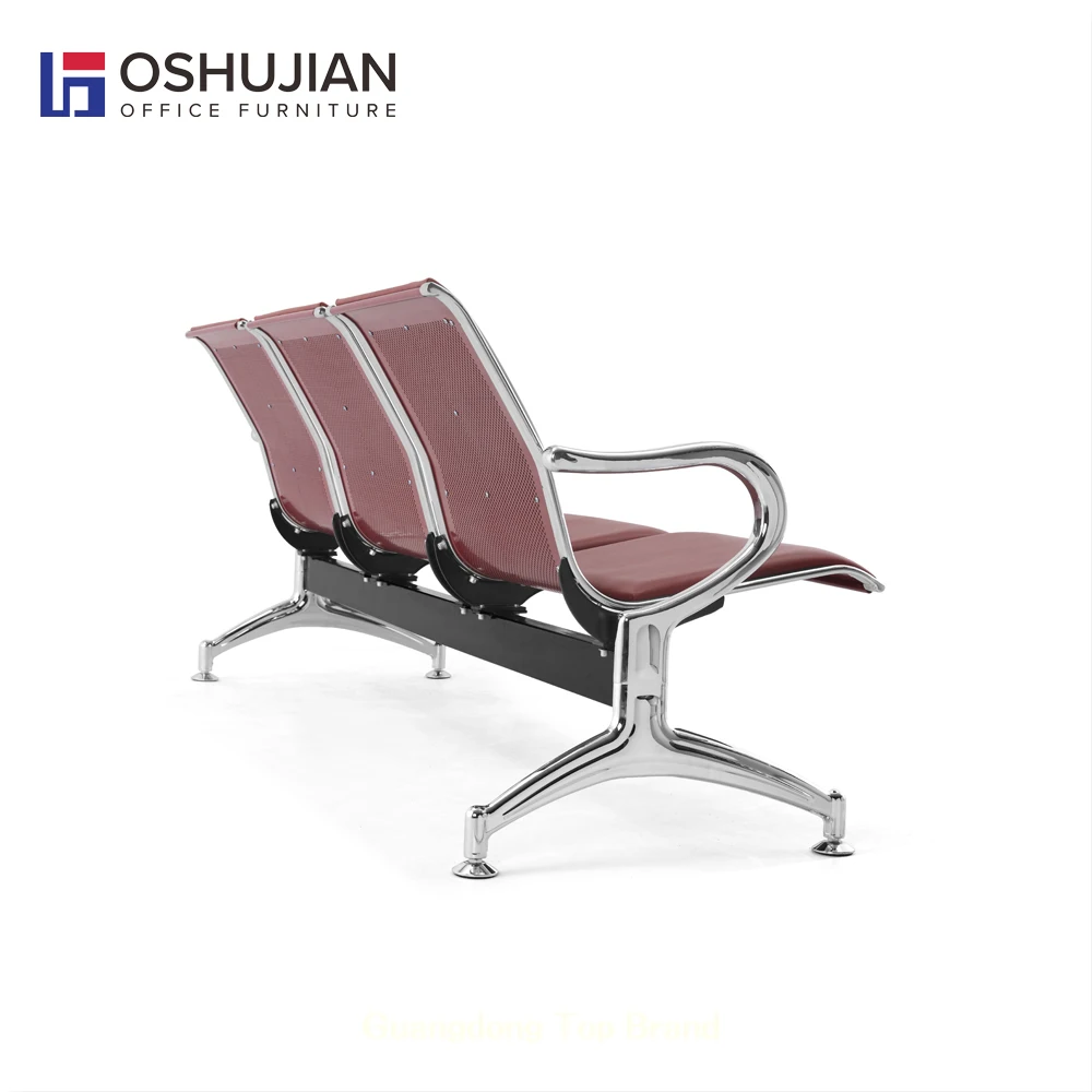 Hot sale airport leather metal waiting chair public waiting room chairs