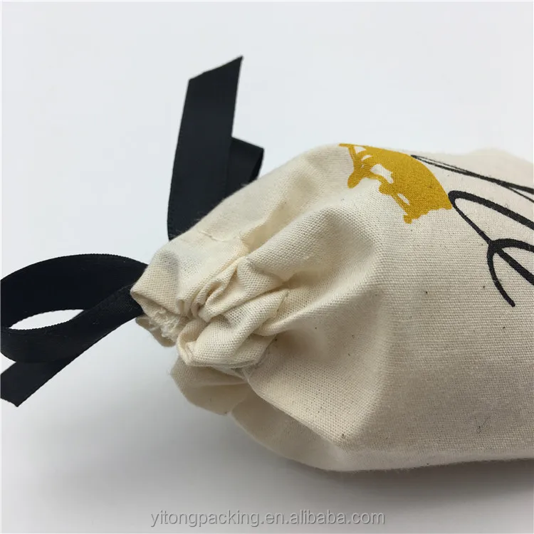
Custom Organic Cotton Muslin Sachet Bag With Drawstring 