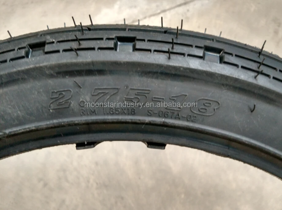 china factory motorcycle tires straight pattern 2.75 18  tubelss tyre  with color inside