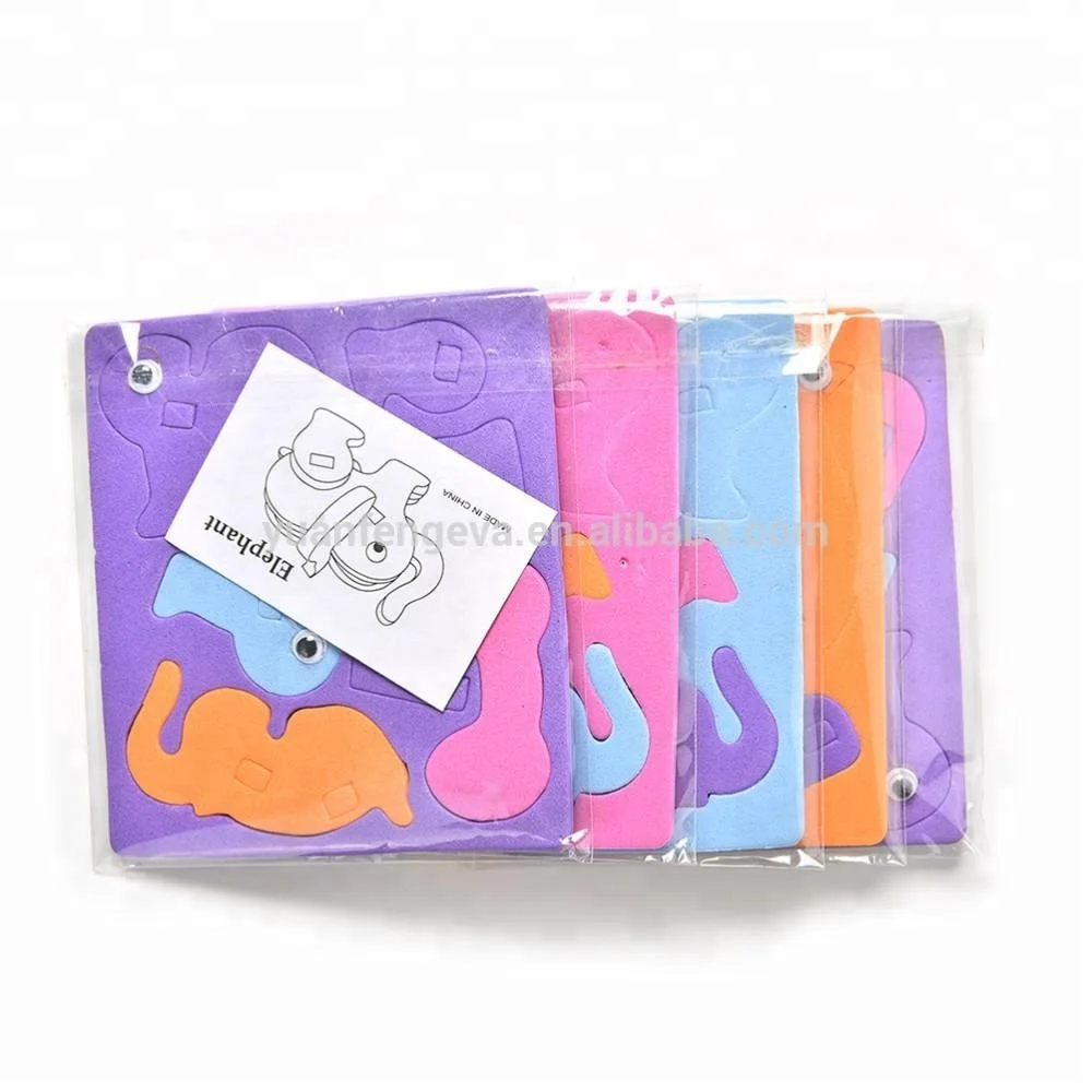 EVA Foam New Creative DIY Handmade Baby Toys Intelligence Development Animal Puzzle Jigsaw Kids Toys for Children