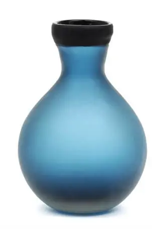 Antique Murano blue glass ball vase